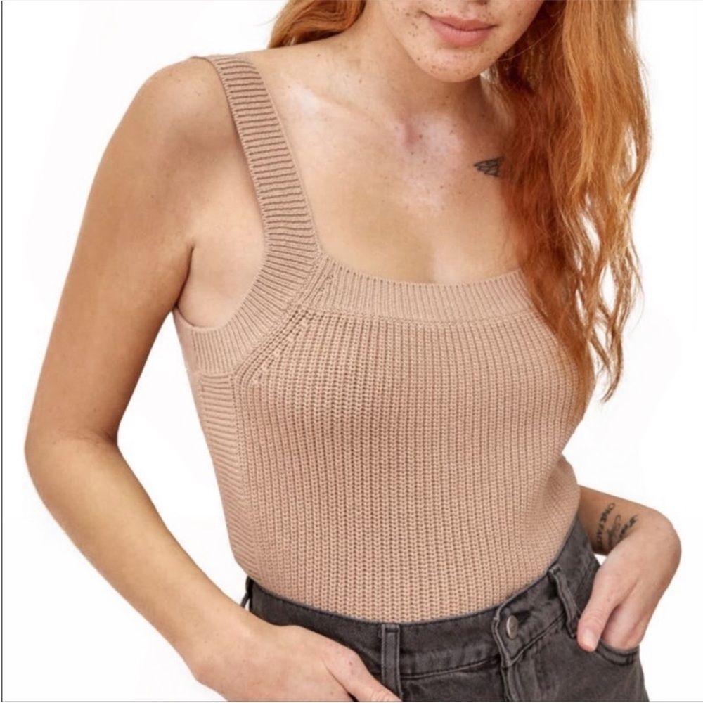 Reformation Yeta Knit Top In Sand Size S
